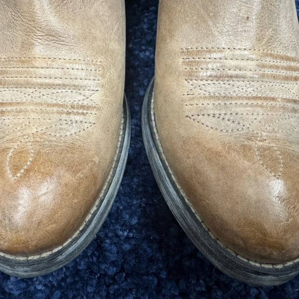 Ariat Brown Cowboy Western Ankle Boots - Picture 4 of 9